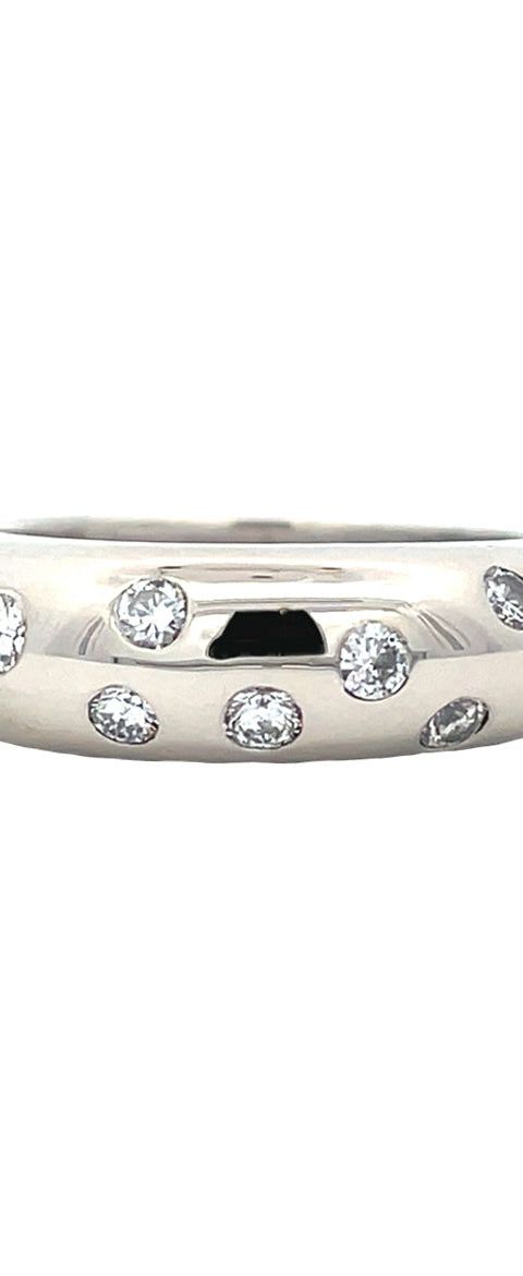 Vintage 14K White Gold Ring with Diamond